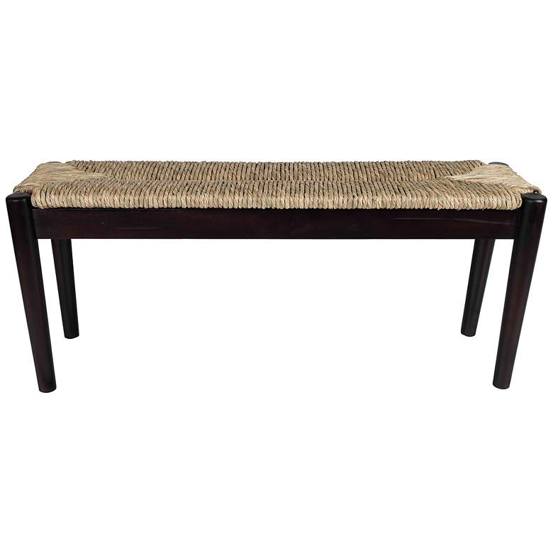 Image 7 Wills 47"W Natural Seagrass Indoor/Outdoor Rectangular Bench more views
