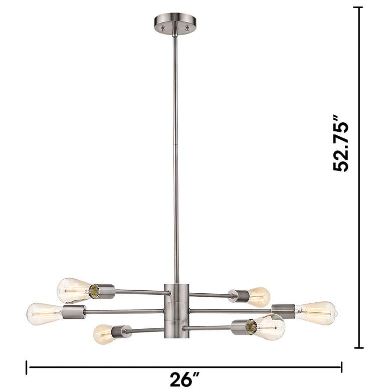 Image 2 Willsboro - 6-Light Pendant - Polished Nickel more views