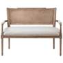 2_Willshire 47 1/4" Wide Beige and Natural Rattan Settee