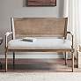 1_Willshire 47 1/4" Wide Beige and Natural Rattan Settee