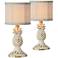 Willy Antique White 14" High Accent Table Lamps Set of 2