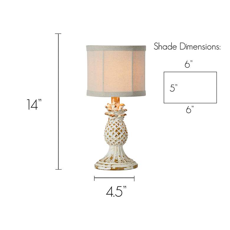 Image 4 Willy Antique White 14" High Accent Table Lamps Set of 2 more views