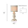 4_Willy Antique White 14" High Accent Table Lamps Set of 2 more views