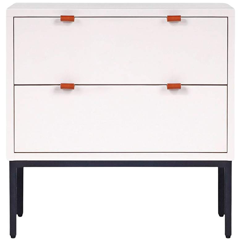 Image 1 Wilma 24" Wide White Wood 2-Drawer Nightstand