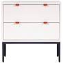 1_Wilma 24" Wide White Wood 2-Drawer Nightstand
