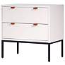 3_Wilma 24" Wide White Wood 2-Drawer Nightstand more views