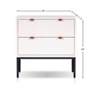 5_Wilma 24" Wide White Wood 2-Drawer Nightstand more views