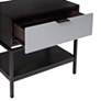 2_Wilmar 24" Wide Expresso and Cement Gray 1-Drawer Nightstand more views
