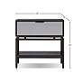 4_Wilmar 24" Wide Expresso and Cement Gray 1-Drawer Nightstand more views