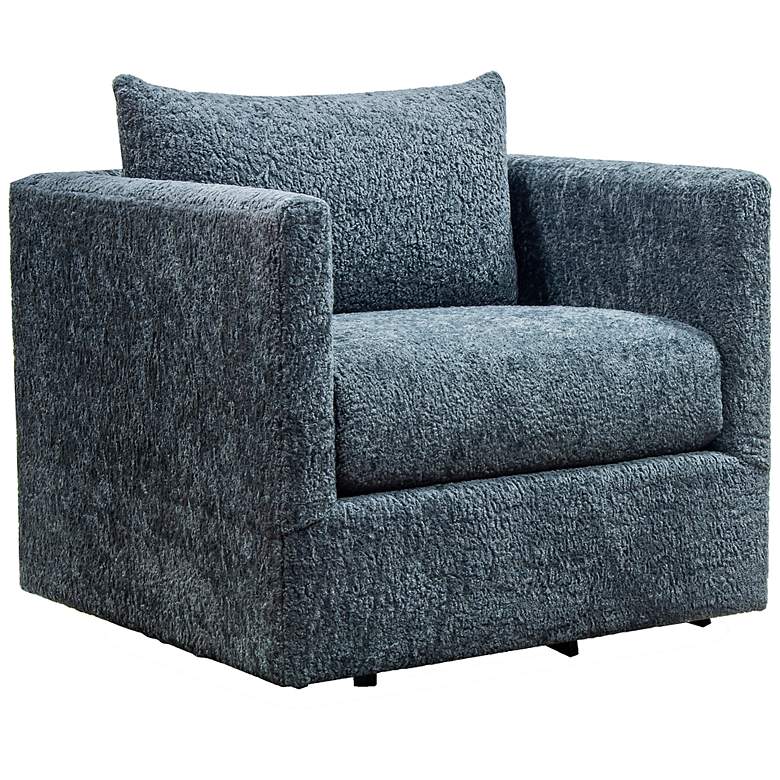 Image 1 Wilmer Swivel Chair - Aries Charcoal Plush Fabric