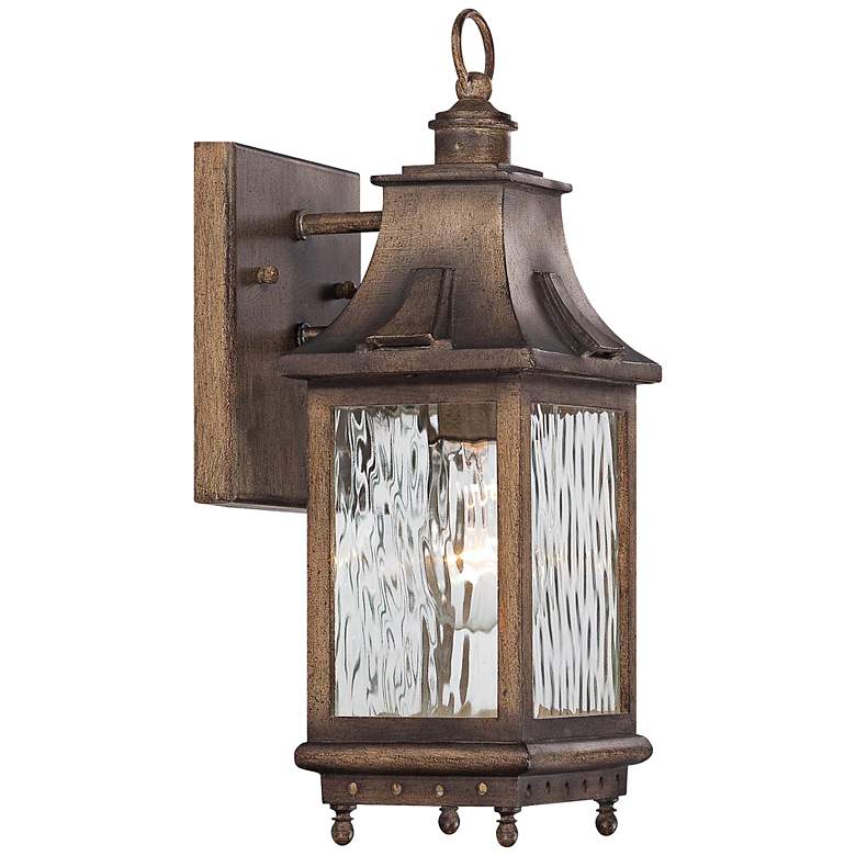 Image 1 Wilshire Park 13 3/4 inch High Bronze Outdoor Wall Light