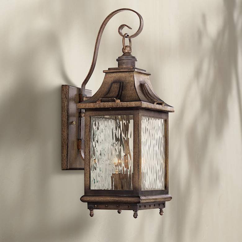 Image 1 Wilshire Park 18 1/2" High Bronze Outdoor Wall Light