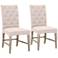 Wilshire Stone w/ Natural Gray Tufted Dining Chairs Set of 2