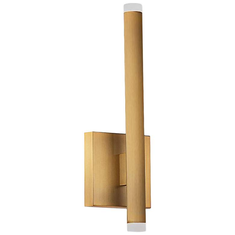 Image 1 Wilson 14.5" High Aged Brass 10W Wall Sconce