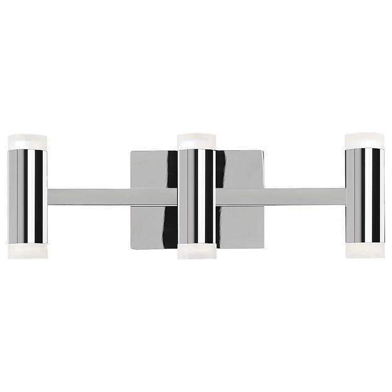 Image 1 Wilson 19.5"W Chrome 33W LED Vanity Light w/ Frosted Acrylic Diffuser