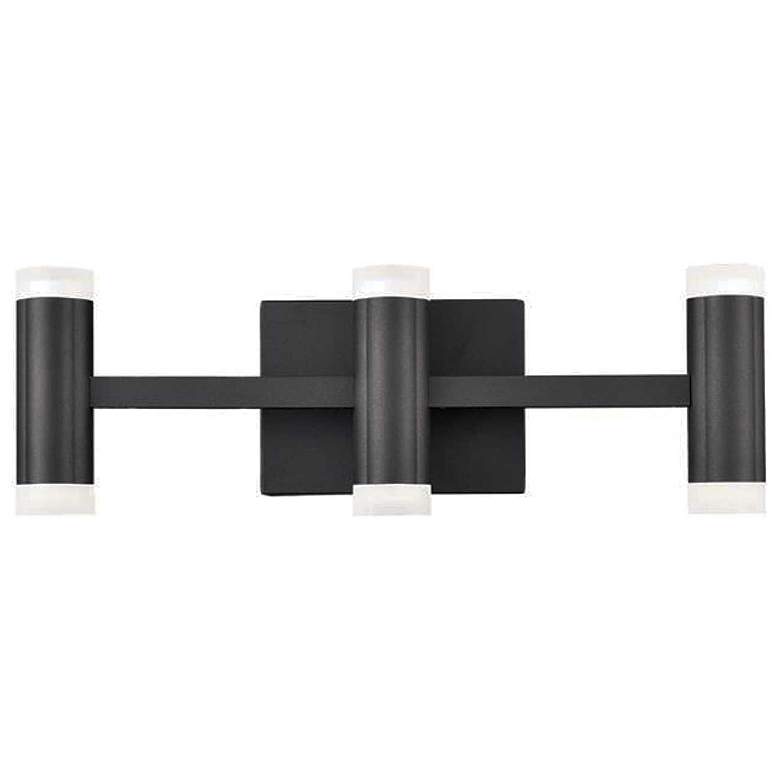 Image 1 Wilson 19.5"W Matte Black 33W LED Vanity Light w/ Frosted Acrylic Diff