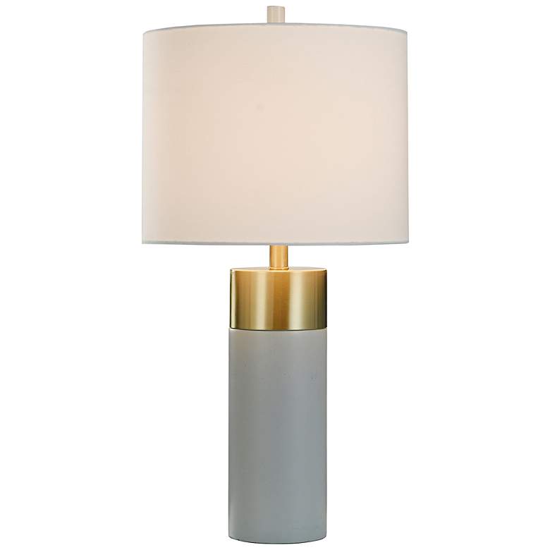 Image 2 Wilson 27 3/4" Modern Soft Brass and Natural Concrete Table Lamp