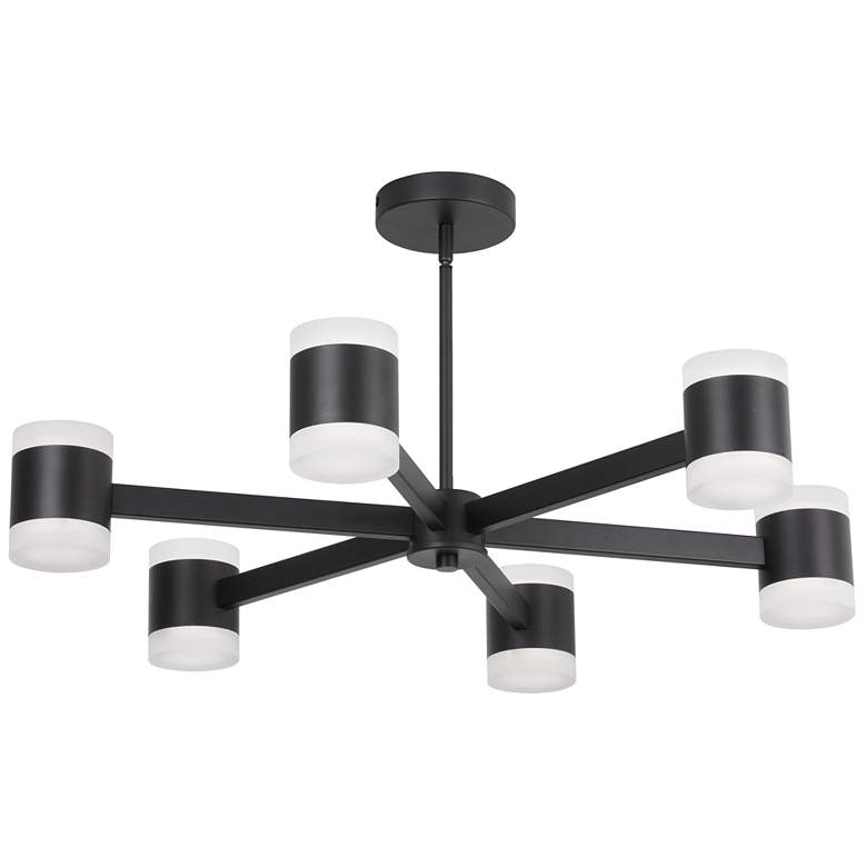 Image 1 Wilson 28 inch Wide Matte Black 84W Chandelier