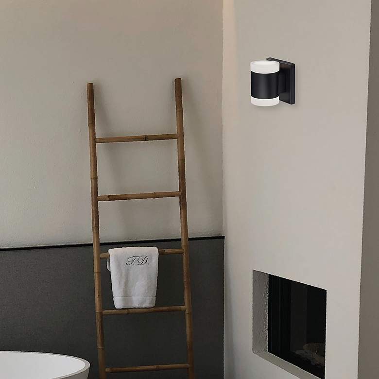 Image 2 Wilson Matte Black Wall Sconce more views