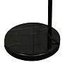 Wilton Brushed Nickel and Black Modern Arc Floor Lamp with Tray Table