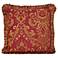 Wilton Collection Fringed 18" Square Throw Pillow