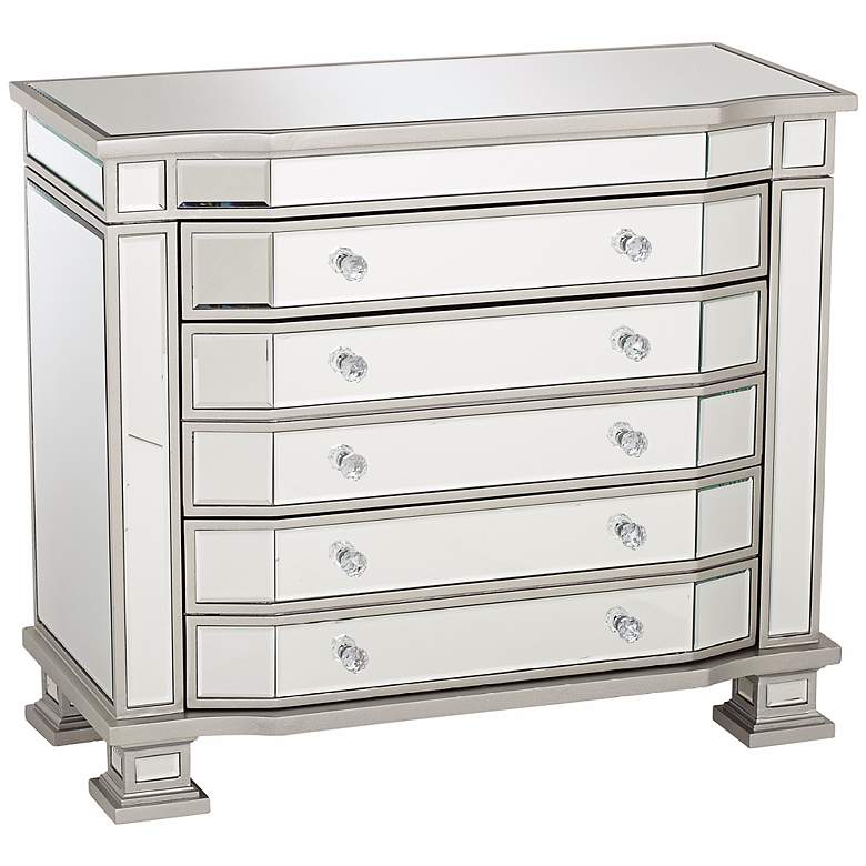 Image 1 Wilton Mirrored 3-Drawer Accent Chest