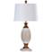 Wilton Washed White and Dimpled Copper Metal Table Lamp