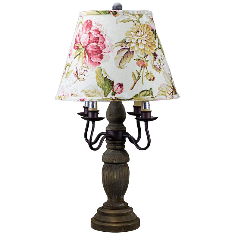 Image 1 Wimberly 26 inch High Candelabra Table Lamp with Rose Shade