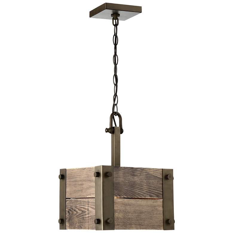 Image 1 Winchester; 1 Light; Mini Pendant with Aged Wood