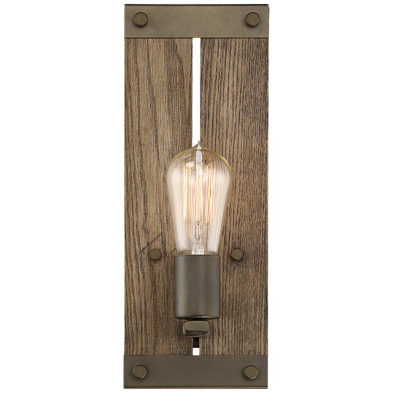 Image 1 Winchester; 1 Light; Wall Sconce; Bronze/Aged Wood Finish