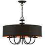 3_Winchester 23" Wide Black 5-Light Drum Pendant