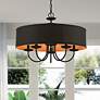 2_Winchester 23" Wide Black 5-Light Drum Pendant