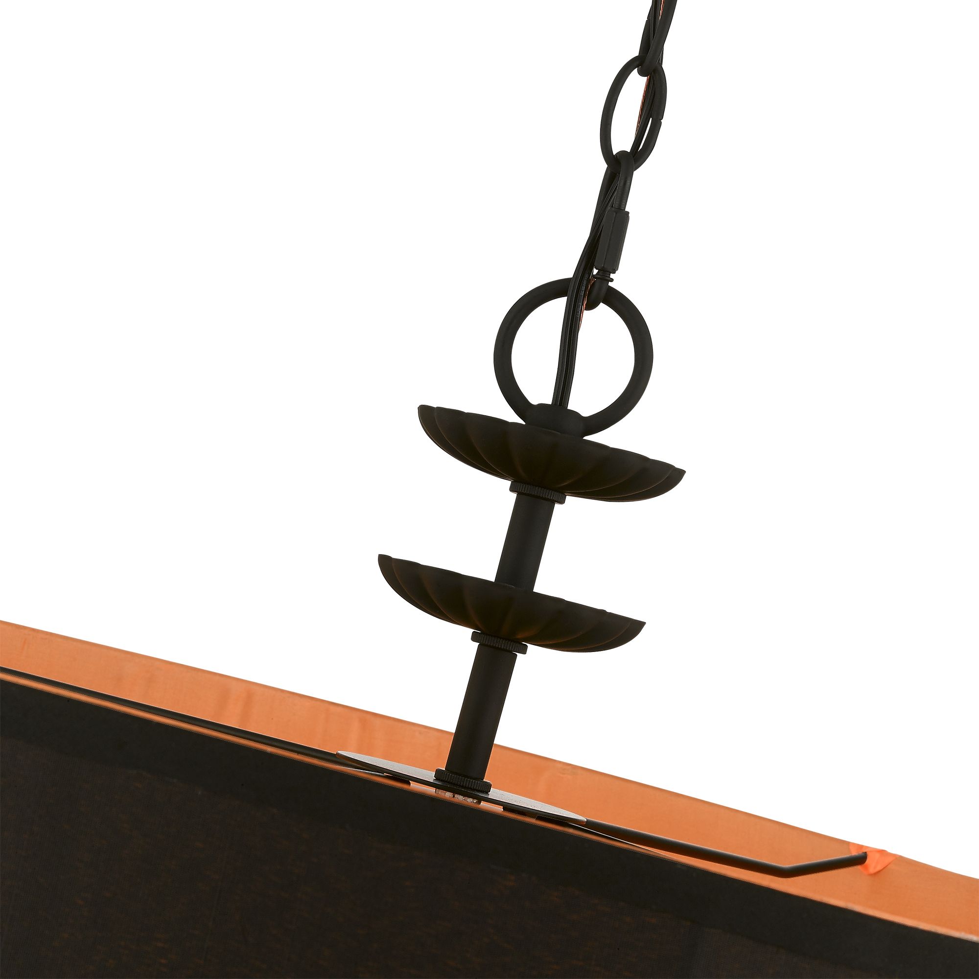 Winchester 23" Wide Black 5-Light Drum Pendant in scene