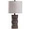 Winchester Distressed Sage Fluted Accent Table Lamp