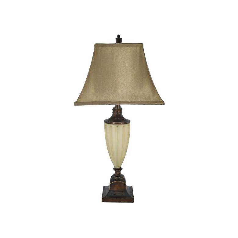 Image 1 Winchester Gold and Glass Table Lamp