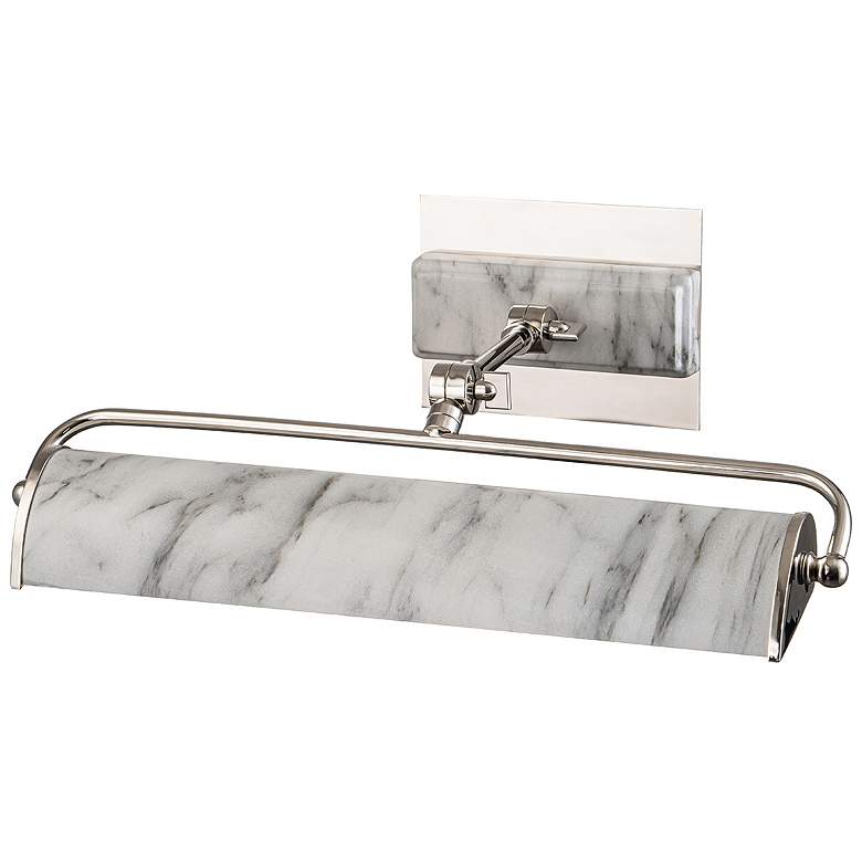 Image 1 Winchfield Medium Picture Light in Polished Nickel and White Marble