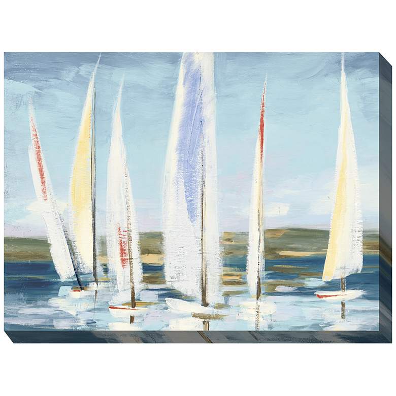 Image 1 Wind In The Sails 40 inchW All-Weather Outdoor Canvas Wall Art