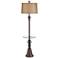 Windermere Espresso Tray Table Floor Lamp