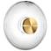 Windfeild 18" High Aged Brass 12W Wall Sconce With Clear Rippled Glass