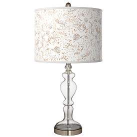Image1 of Windflowers Giclee Apothecary Clear Glass Table Lamp