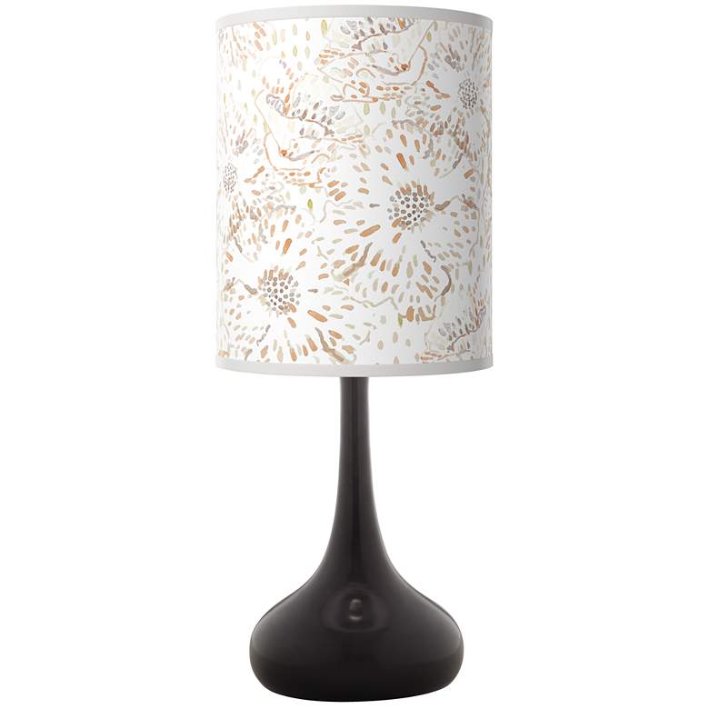 Image 1 Windflowers Giclee Black Droplet Table Lamp