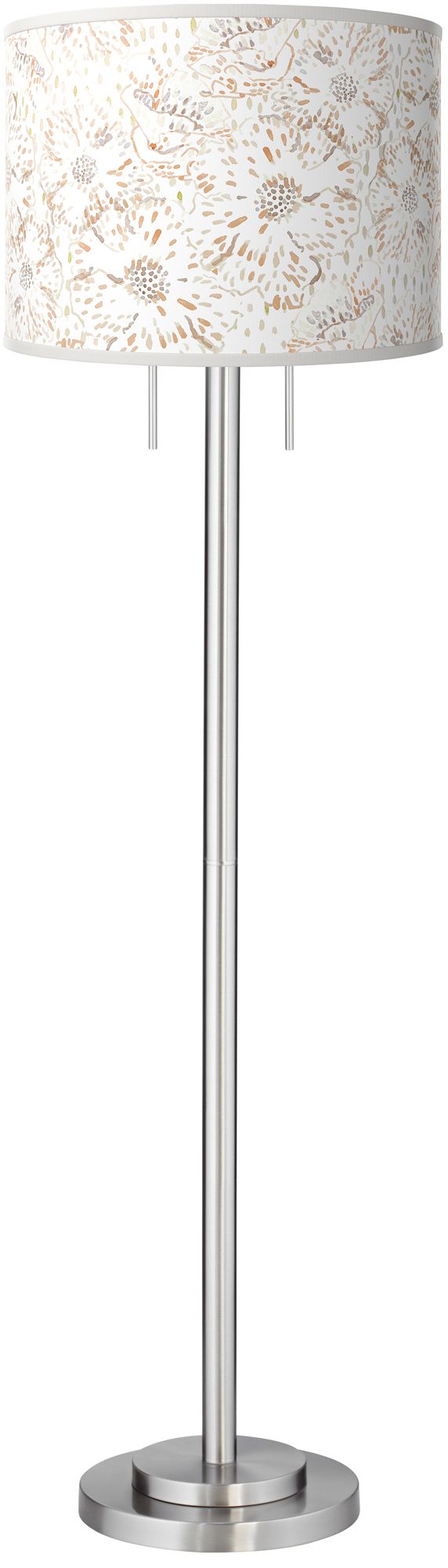 Windflowers Giclee Brushed Nickel Garth Floor Lamp