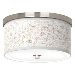 Windflowers Giclee Nickel 10 1/4&quot; Wide Ceiling Light