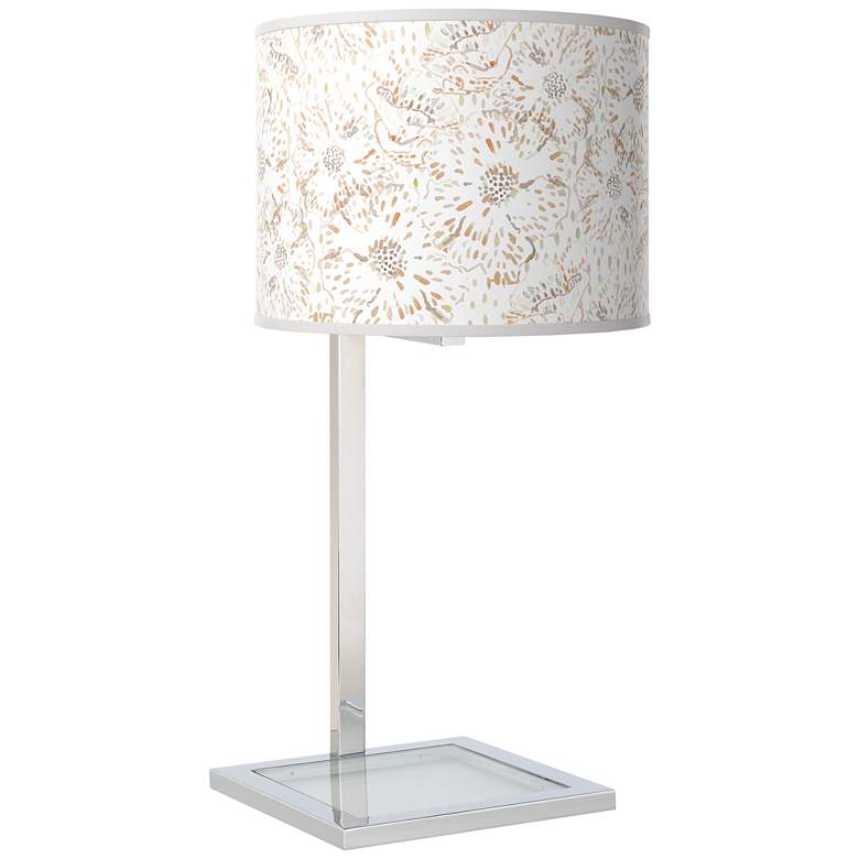 Image 1 Windflowers Glass Inset Table Lamp