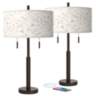 Windflowers Robbie Bronze USB Table Lamps Set of 2