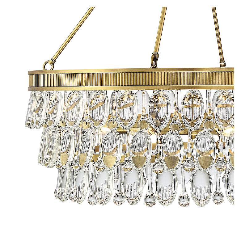 Image 4 Windham 28" Wide Warm Brass Crystal 6-Light Pendant more views