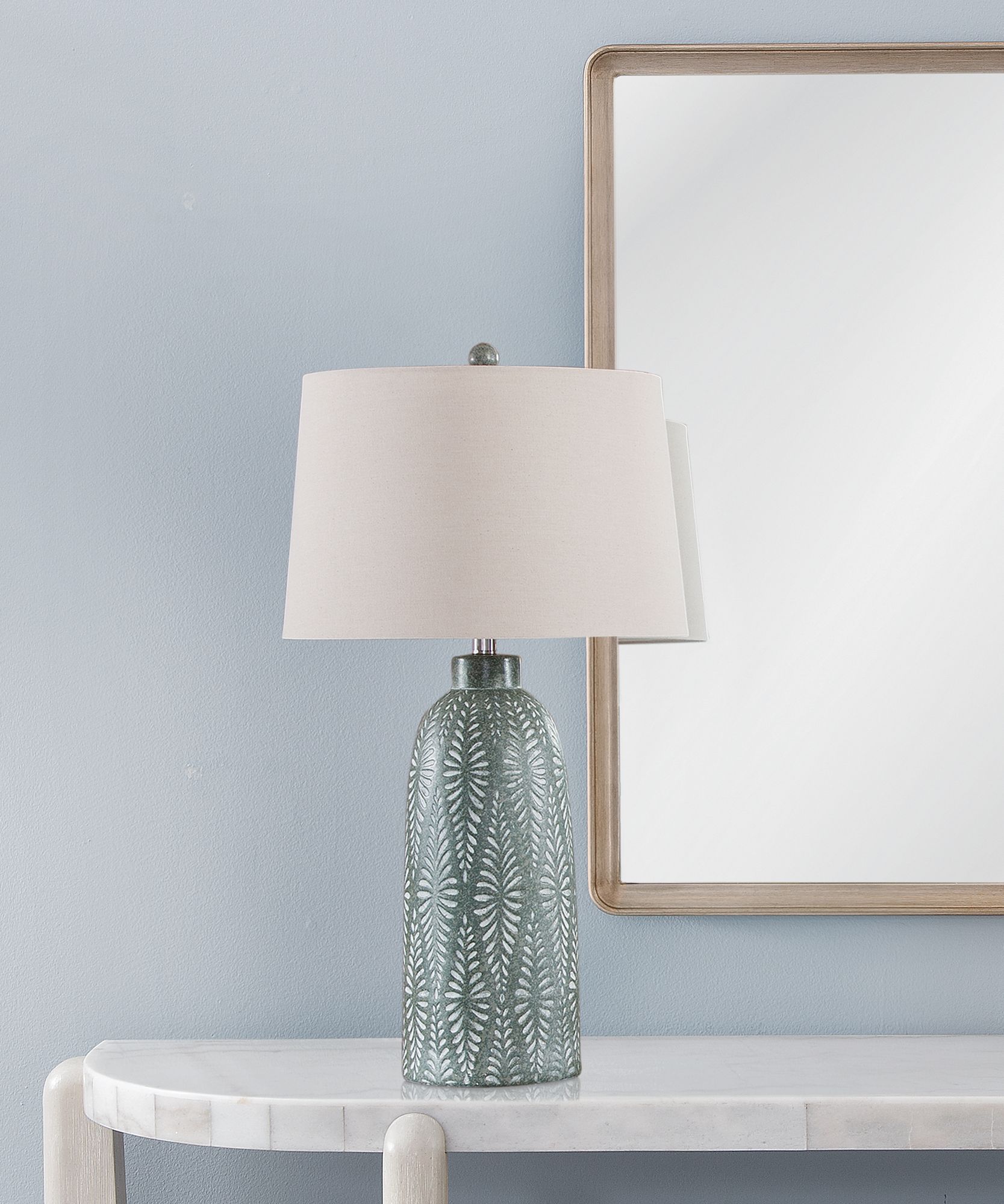 Image 3 Windham 31" High Green And Cream Table Lamp more views