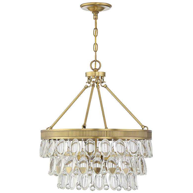 Image 3 Windham 4-Light Pendant in Warm Brass more views