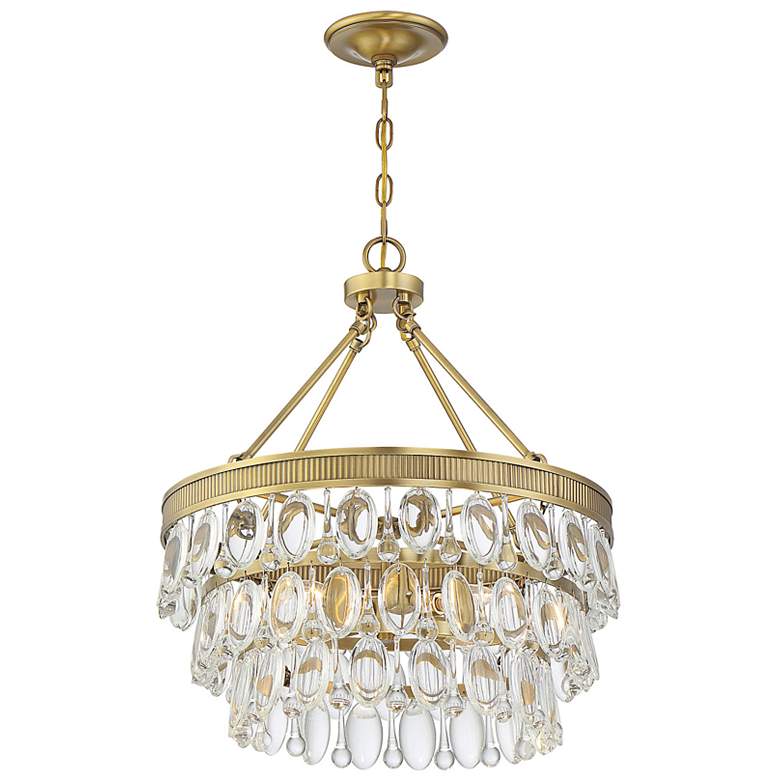 Image 4 Windham 4-Light Pendant in Warm Brass more views