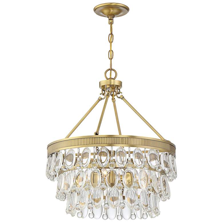 Image 5 Windham 4-Light Pendant in Warm Brass more views